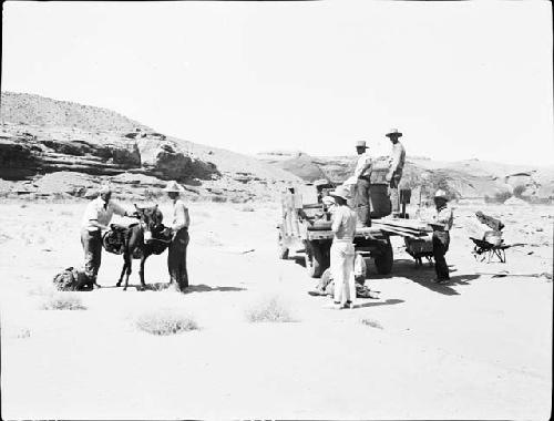 Packing Up Mule and Truck for Camp