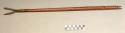 Double pointed arrow - wood with iron points - used for spearing +