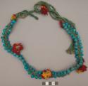 Camel, buffalo or oxen necklaces of blue beads (to keep off the evil eye; one wi