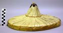 Hat woven of plantain leaves with bamboo finial