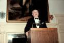 Gordon Willey speaking at dinner in honor of Gordon Willey, April 26, 1983