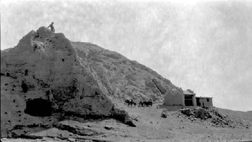 Man standing on the Great Wall at San Guan Kou (Chi Mu Guan)