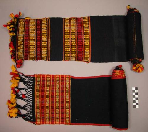 Woman's belt or sash, highest type of weaving among Ifugao