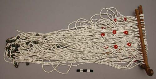 White beaded shoulder ornament - worn by chief's wives on feast days