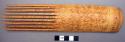 Comb, described by donor as "typical" of area, 10 in. x 2 in, Incised design.