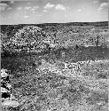 Mound 1 from on top of church - from north