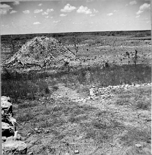 Mound 1 from on top of church - from north