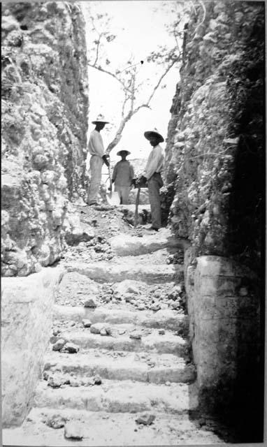 Mound 2 - Trench A, cut through completed