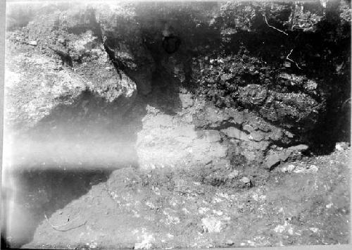 Mound 2 - Trench B, detail of floor, N.E. corner stairway