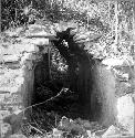 Structure 44.  Longitudinal (N-S) Arch of front room - view looking to South.