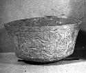 Ceramic bowl, incised zoomorphic motif