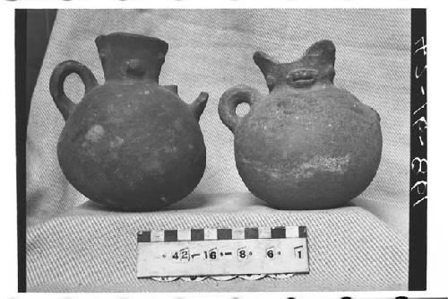 Two Small Pottery Cantharos