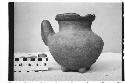 Spouted tertrapodal lost-color pottery jar