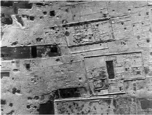 Aerial photograph of area of the archaeological site Chan Chan