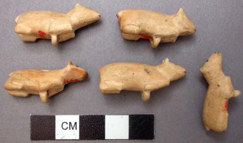 Ivory buttons, animal figures