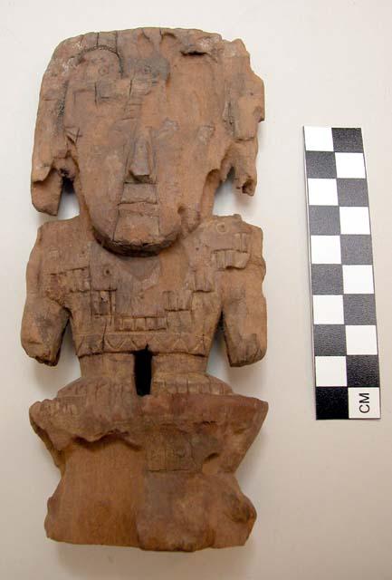 Carved wooden male human figure