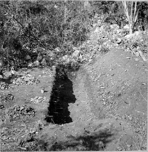 Ceramic Trench 2 - During excavation looking West