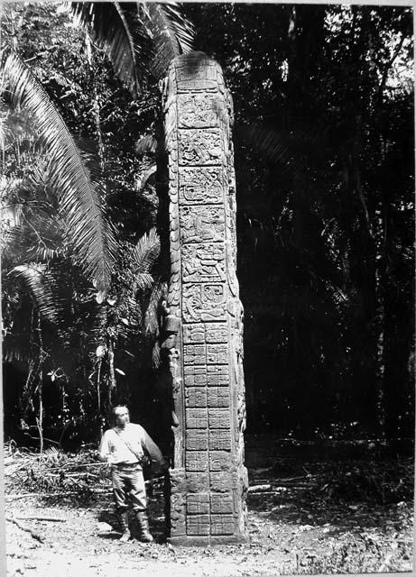 Stela D, west side