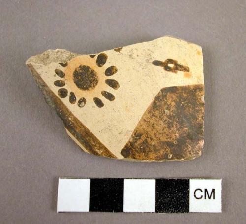 Potsherd showing flower