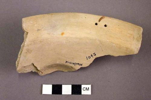 San bernardino yellow plate rim fragment