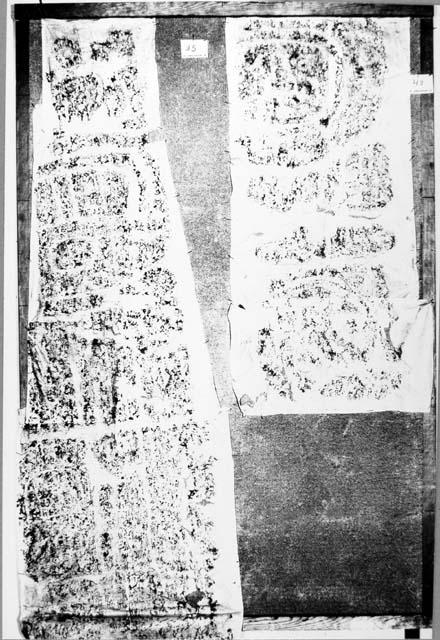 Stela 15 on left top, Stela 18 on right top