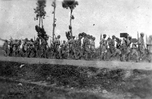 Men marching