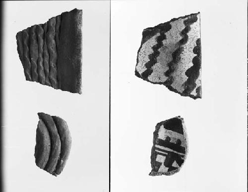 Gila polychrome sherds showing coil construction