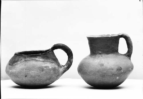 Two Gila redware Pitchers