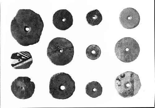 Group of Spindle Whorls