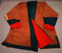 Man's cloth robe (red with blue border)
