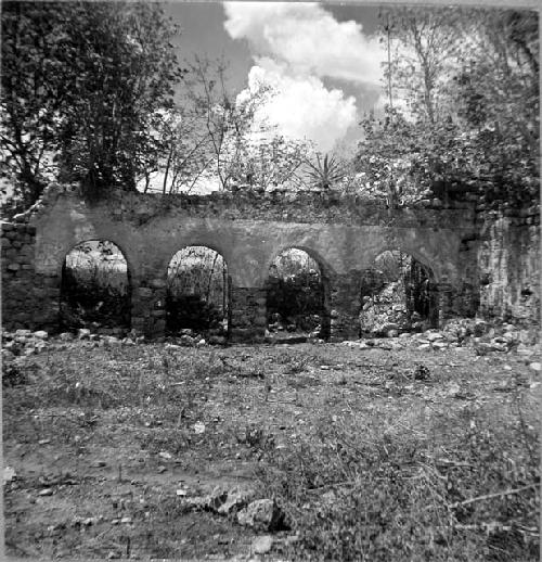 Colonial Casa 1.  Closeup of arches from south