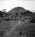 Panorama of north side and destroyed northwest quarter of platform