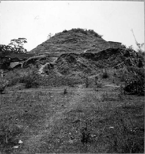 Panorama of north side and destroyed northwest quarter of platform