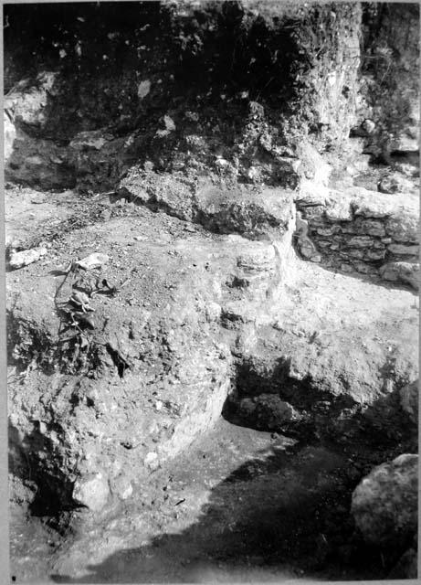 Mound 2 - Trench B, west side of stairway
