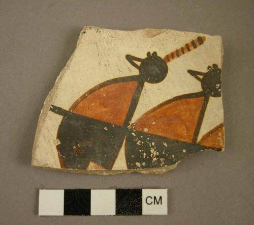 Polychrome zoomorphic potsherd