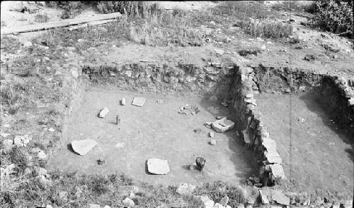 Room 62 With Objects on Floor In Situ and Roof Post Remains