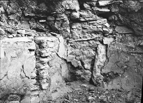 Northeast corner Slab at Base of Wall of Kiva 5