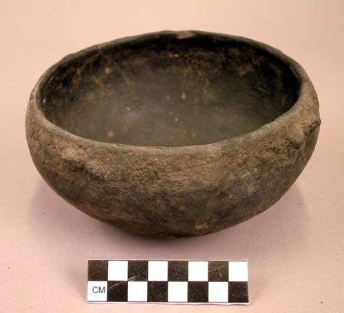 Plain pottery bowl