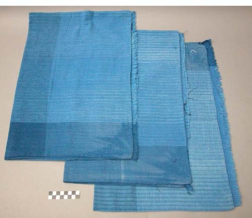 Hand-woven hand-dyed blue cotton curtains (probably for purdahs)