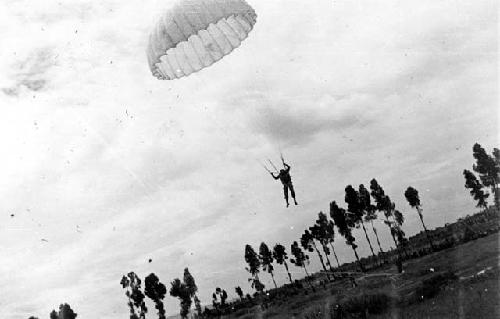 Paratrooper landing