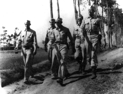 Soldiers walking