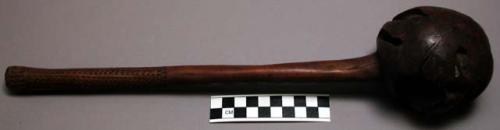 Club - carved wooden handle with root head