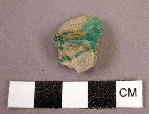 Turquoise embedded in rock