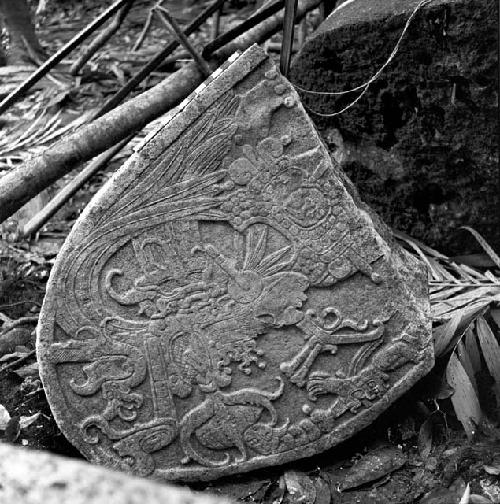 Fragment of Stela 4 at Machaquila