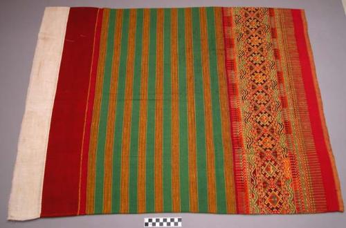 Festival pasin or skirt with heavily decorated border - variant +