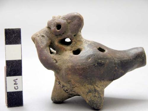 Four hole ocarina, zoomorphic form