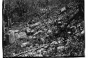 Rows of fallen stelae in front of Temple of the 16 Stelae