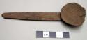 Small wooden spoon with circular bowl - found associated with mummy bundle