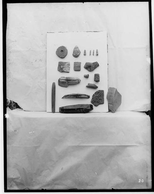 Objects found in general digging of mound 36