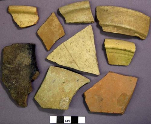 Four rim sherds, four body sherds